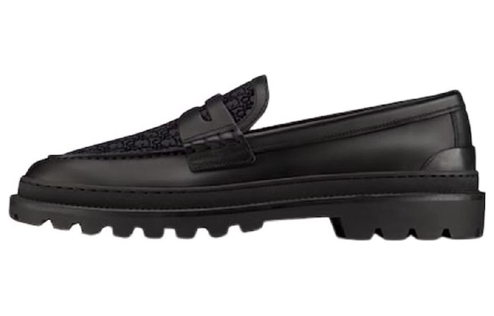 DIOR Explorer Loafer Black Black DIOR Oblique Jacquard Women's