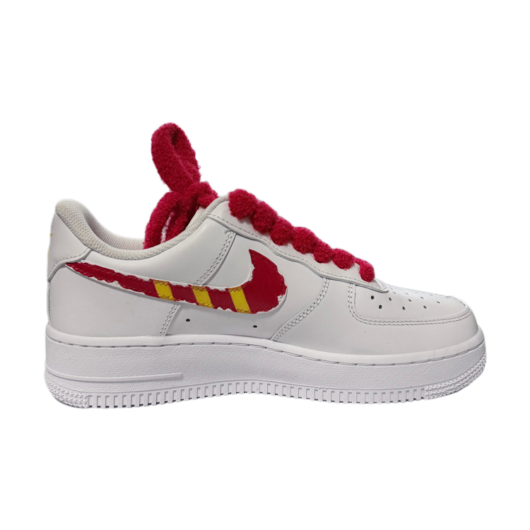 Nike Air Force 1 07 Christmas Trees Low top Skateboard Shoes Men's White Red Yellow