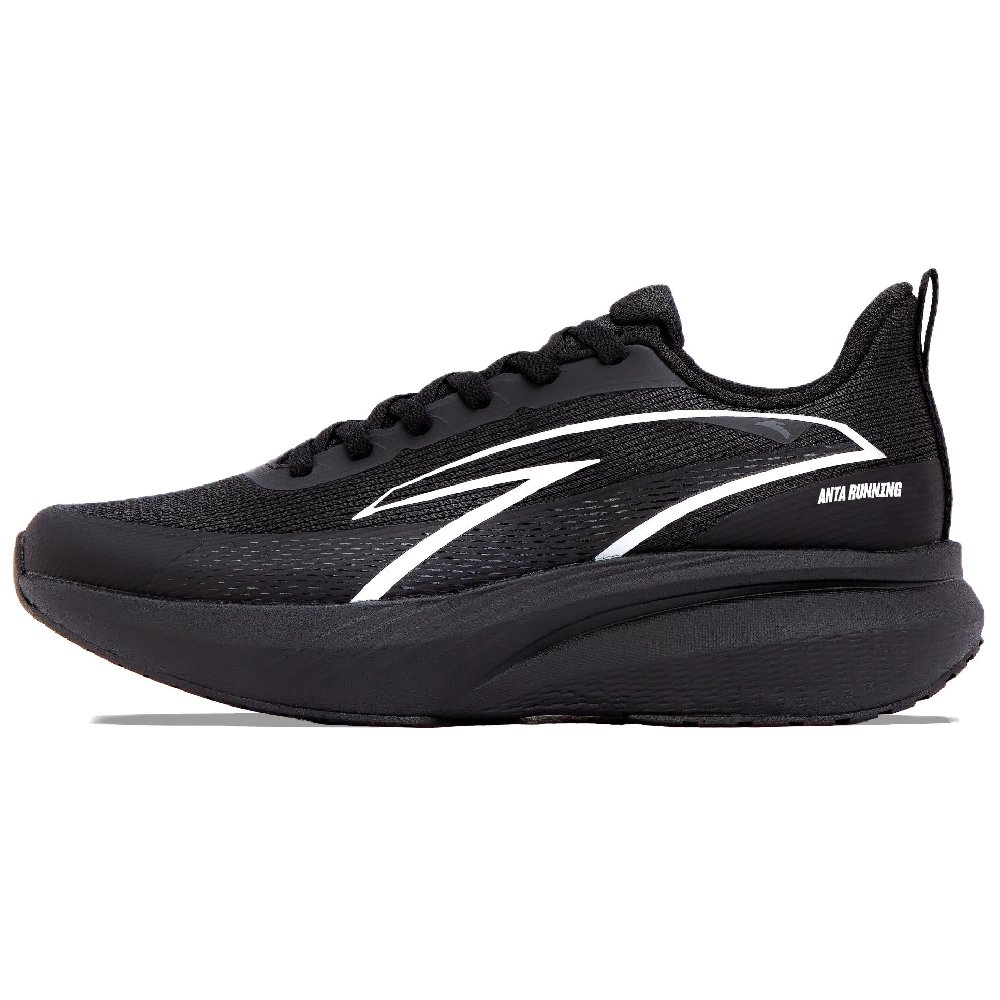 Anta Cushioning And Breathable Low Top Casual Sprint Physical Fitness Test Physical Exam Running Shoes Men's Black