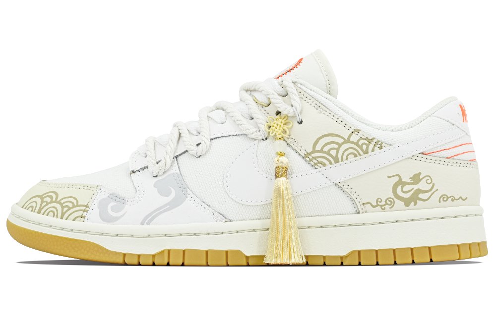 Nike Dunk Low-Top Skateboard Shoes Unisex Ecru
