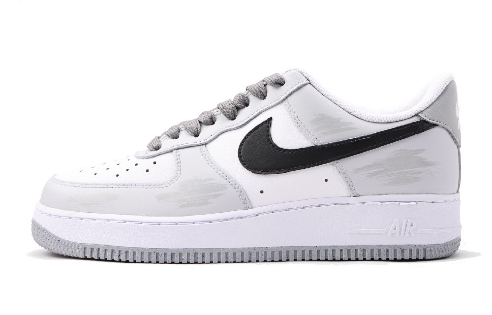 Nike Air Force 1 Anti-Slip Wear-Resistant Low-Top Skateboard Shoes Men's White Gray