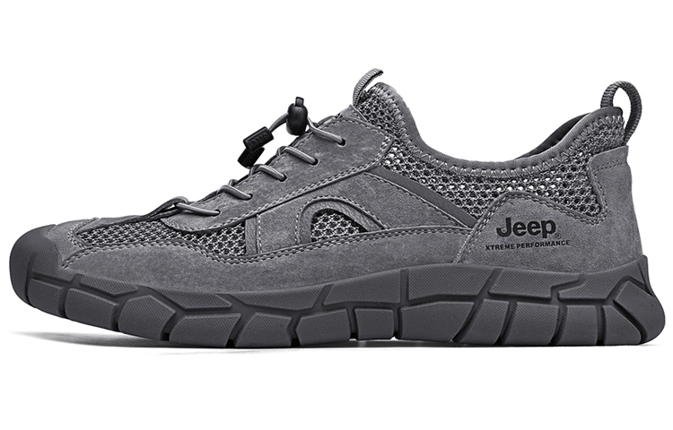 Jeep Breathable, Abrasion Resistant, Lightweight Low Top Casual Shoes Men's Gray