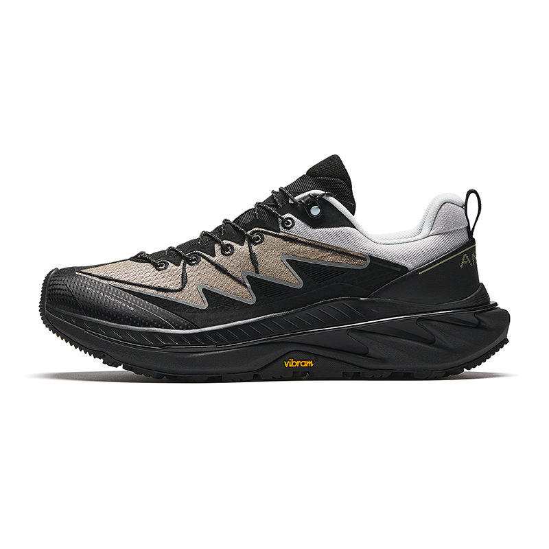 Anta Wild PRO Shock Absorbers Slip Resistant Abrasion Resistant Breathable Low Top Running Shoes Men's Black Gray