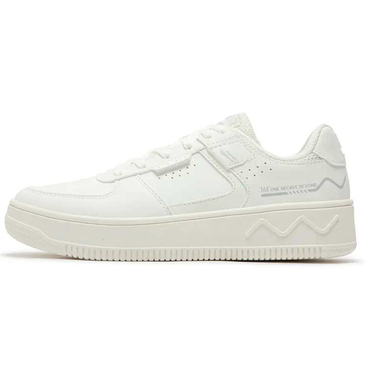 361° Abrasion Resistant Moisture Wicking Low Top Skateboard Shoes Women's White Gray