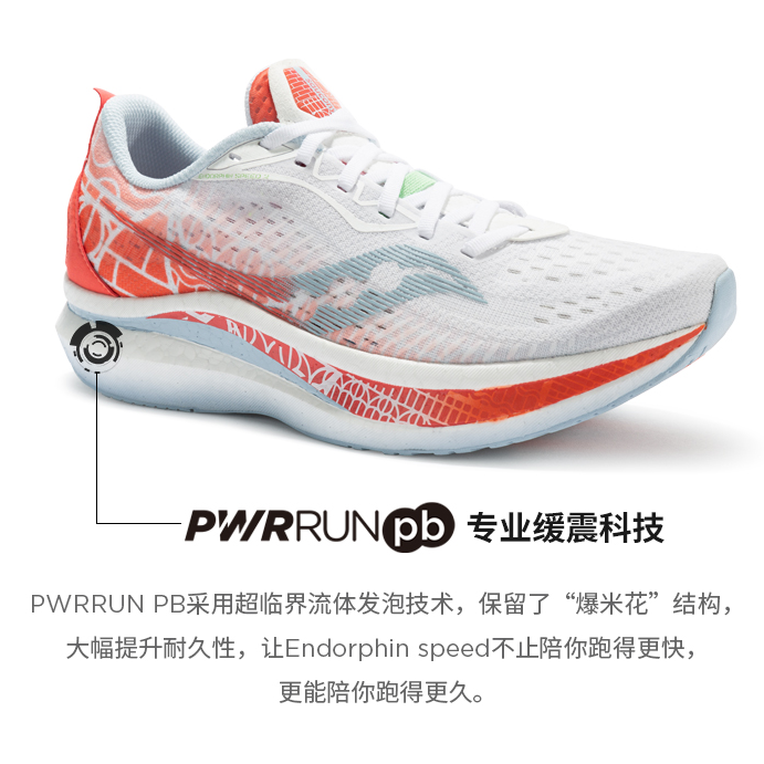 Saucony Shock Absorbers With Slip Resistant Features Low Top Carbon Plate Marathon Running Shoes Unisex White Red