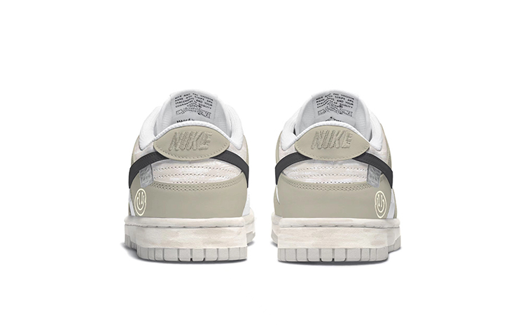 Nike Dunk Slip Resistant, Abrasion Resistant, Lightweight Low Top Skateboard Shoes Unisex White Gray Yellow