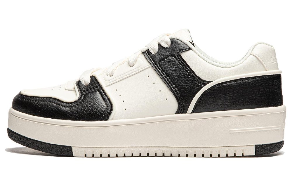 LiNing Cheese Slip Resistant Low Top Skateboard Shoes Women's Black White