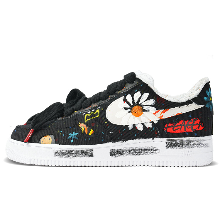 Nike Air Force 1 Wear-Resistant Low-Top Skateboard Shoes Women's Black