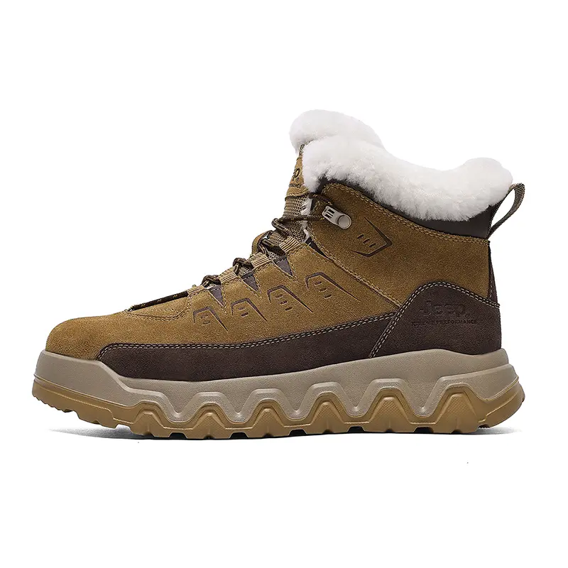 Jeep Short Snow Boots Men's Khaki