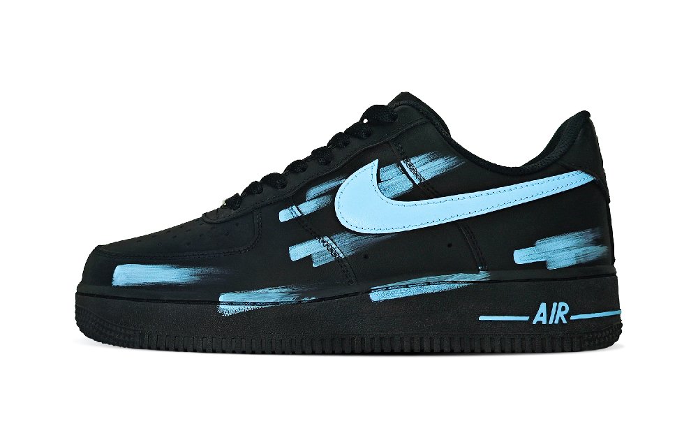 Nike Air Force 1 Low Top Skateboard Shoes Unisex Black