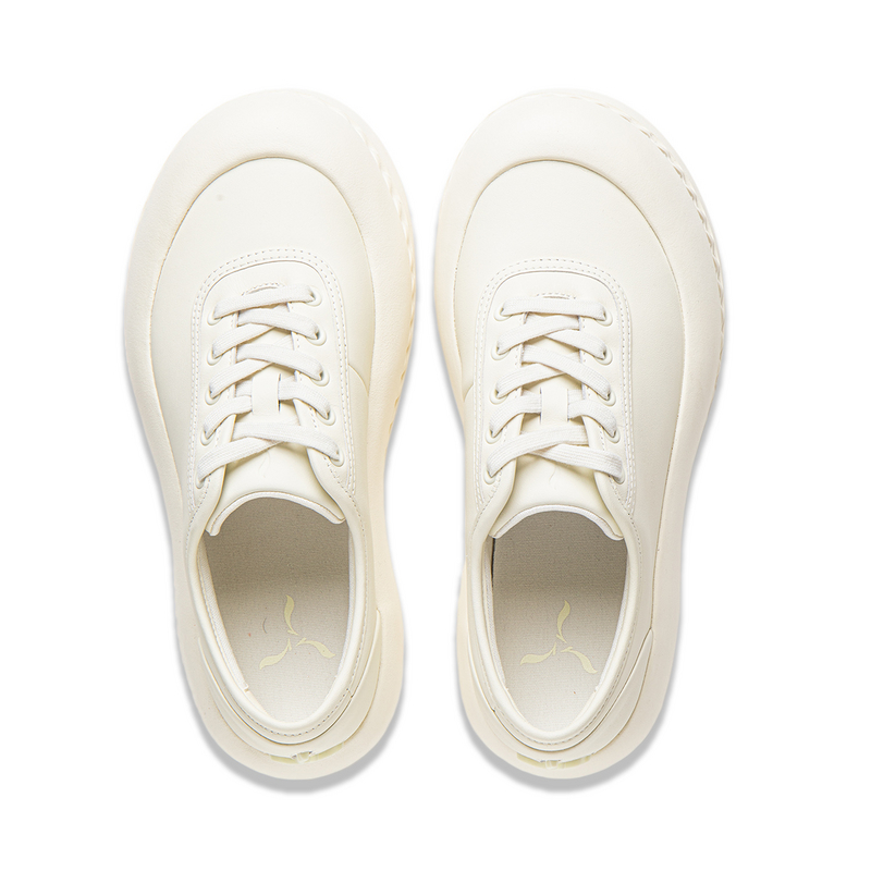 LI NING 1990 Lost Chain Cushioning, Wear Resistant Low Top Skateboard Shoes Women's Ecru