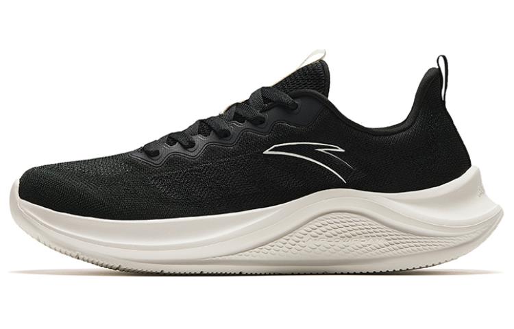 Anta Cushioned Slip-Resistant Breathable Lightweight Low-Top A-Flowfoam Running Shoes Men's Black White