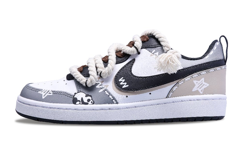 Nike Court Borough Slip-Resistant Low-Top Skateboard Shoes Women's Gray Brown