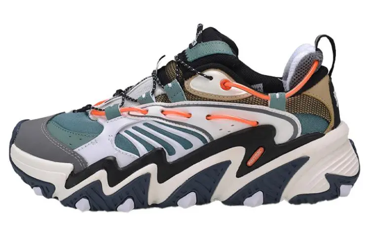 LiNing X Claw Shock Absorbers Slip Resistant Low top Casual Shoes Women's Brown Green Orange