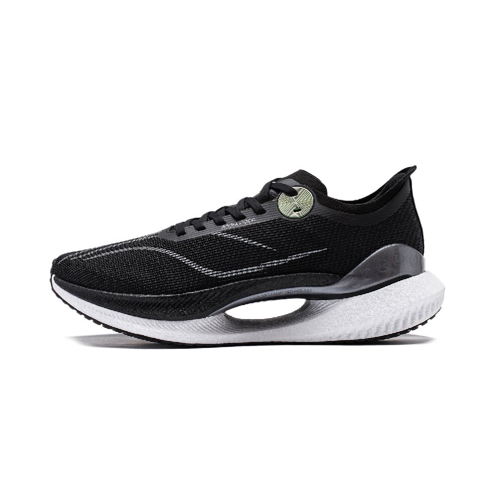 LiNing Jueying 2 Essential Cushioning Anti-Slip And Wear-Resistant Breathable Rebound Running Shoes Men's Black White