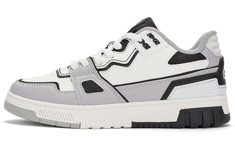 Kappa Low Top Skateboard Shoes Unisex White Gray Black