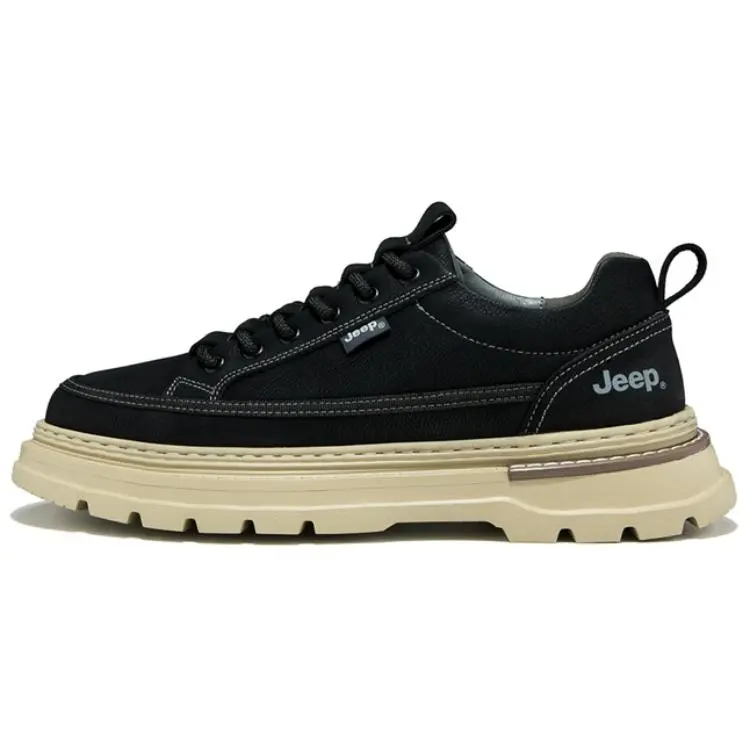 Jeep Low Top Casual Shoes Men's Black