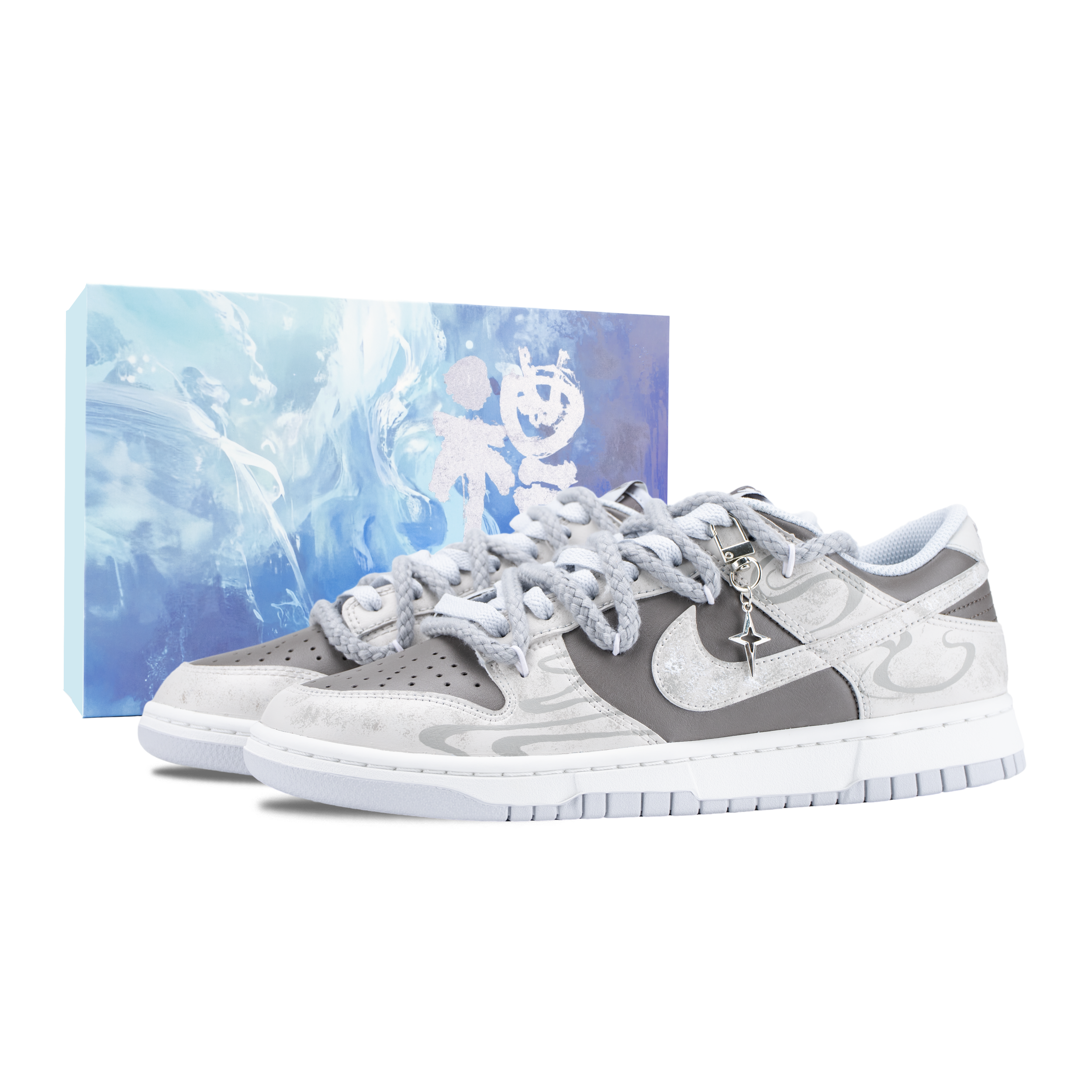 Nike Dunk Gray Spirit Bond Abrasion Resistant Low top Skateboard Shoes Unisex Gray Brown