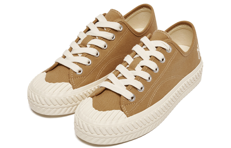 MLB Playball Anti-Slip Wear-Resistant Low-Top Canvas Shoes Unisex Brown