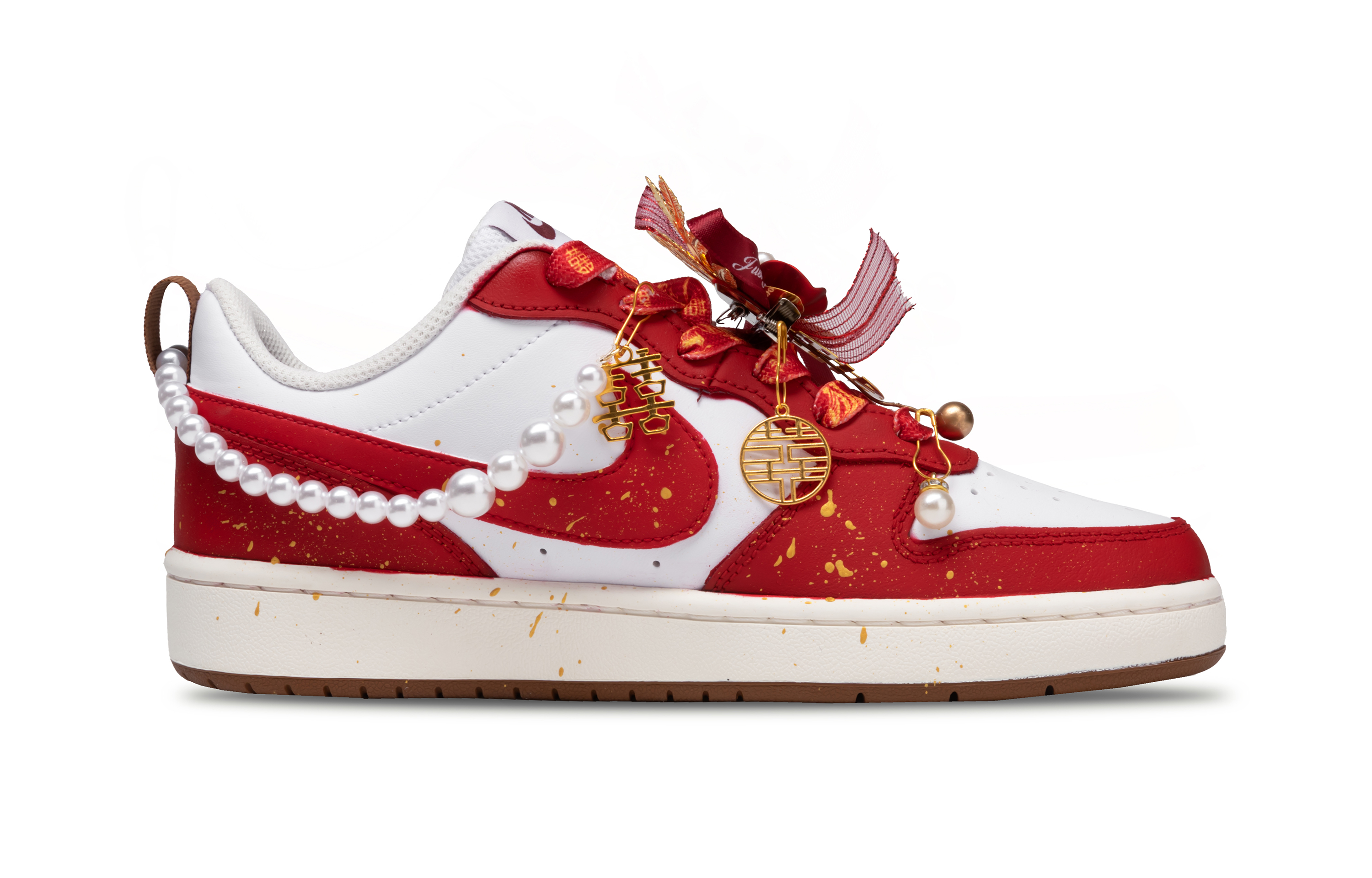 Nike Court Borough 2 Blissful Union Cushioning Low top Skateboard Shoes Unisex China Red