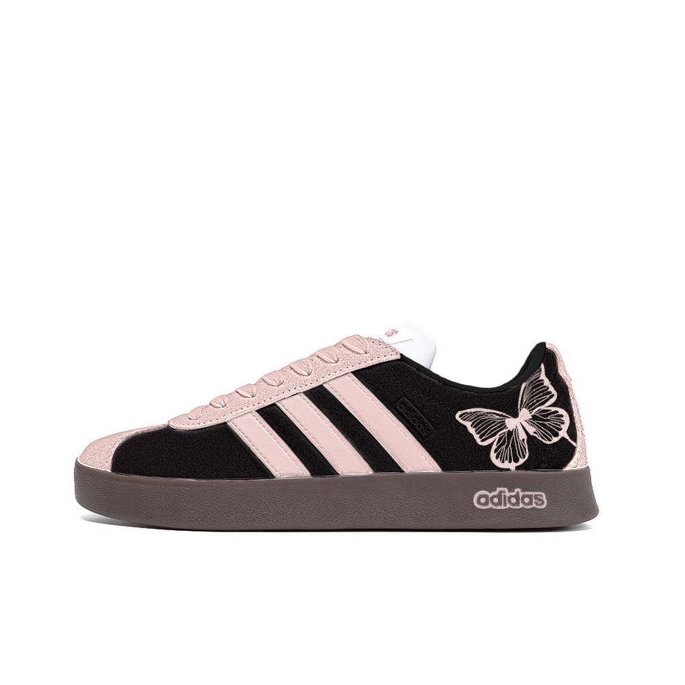 Adidas Neo Vl Court Sweet And Sticky, Amber Slip Resistant Low Top Skateboard Shoes Unisex Black