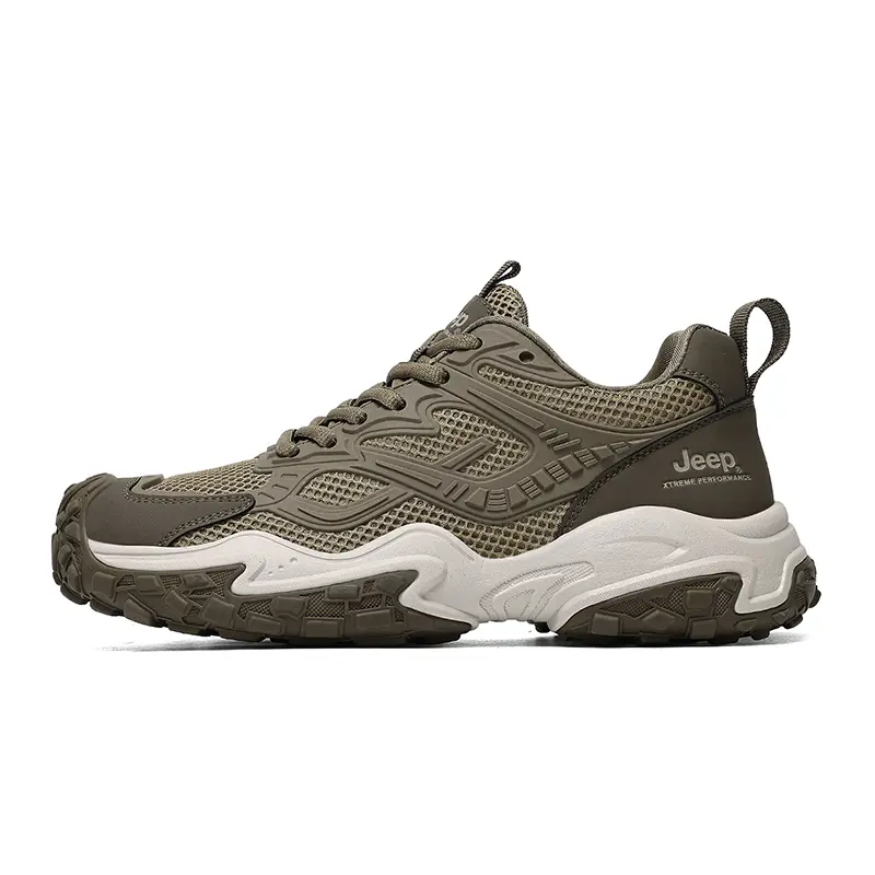 Jeep Low Top Hiking Shoes Men's Khaki
