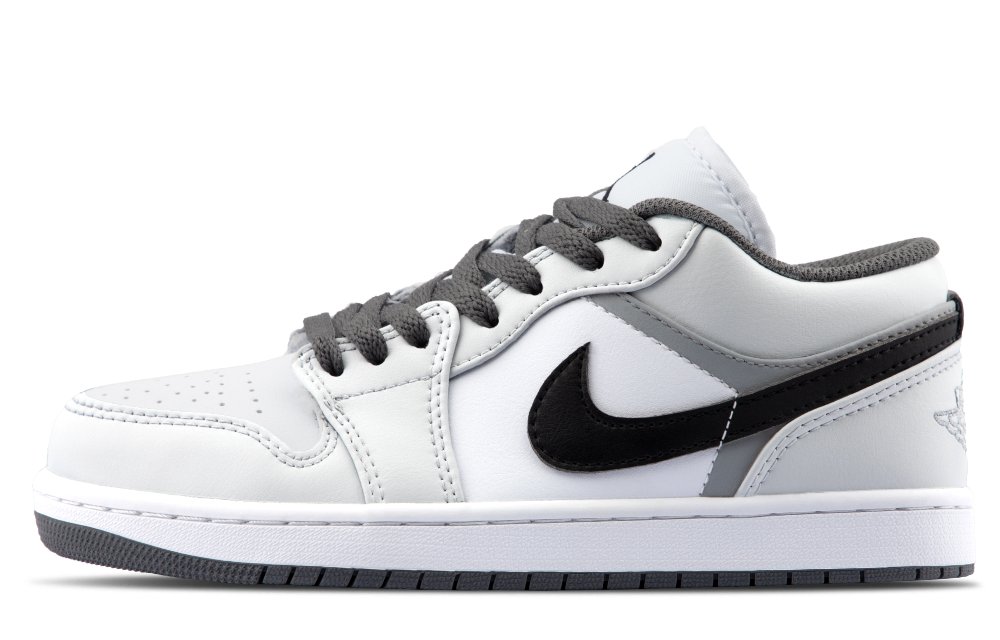 Jordan Air Jordan 1 Cushioning Low top Vintage Basketball Shoes Unisex White Gray