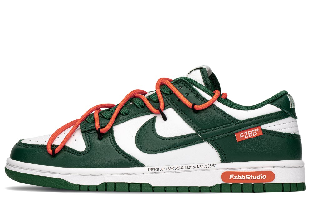 Nike Dunk Low Top Skateboard Shoes Women's Green Orange