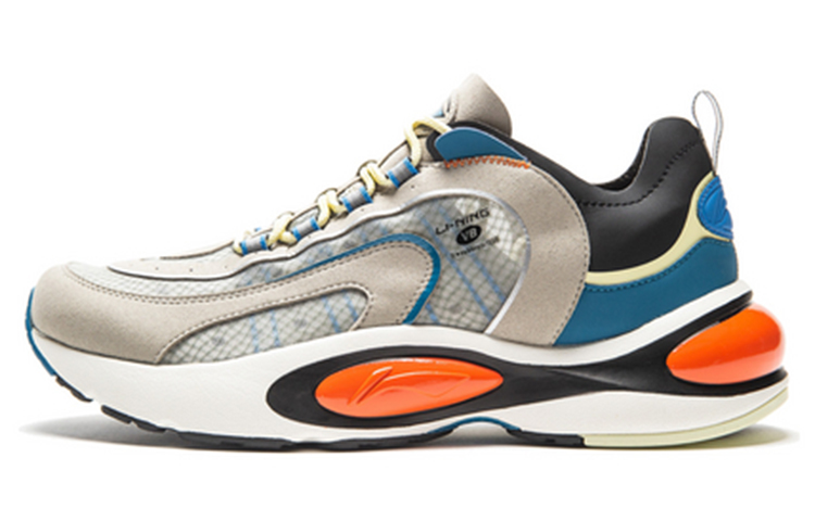 LiNing V8 Low-Top Running Shoes Men's Camel Gray