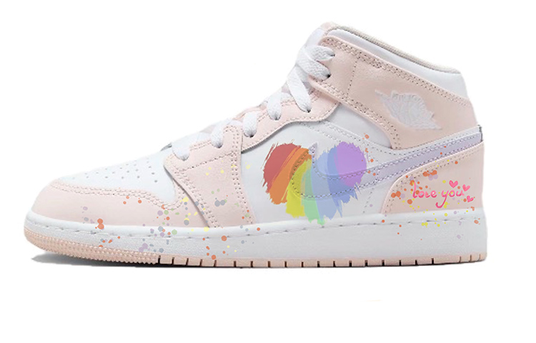 Jordan Air Jordan 1 Durable Breathable Low-Top Vintage Basketball Shoes Women's Pink Purple