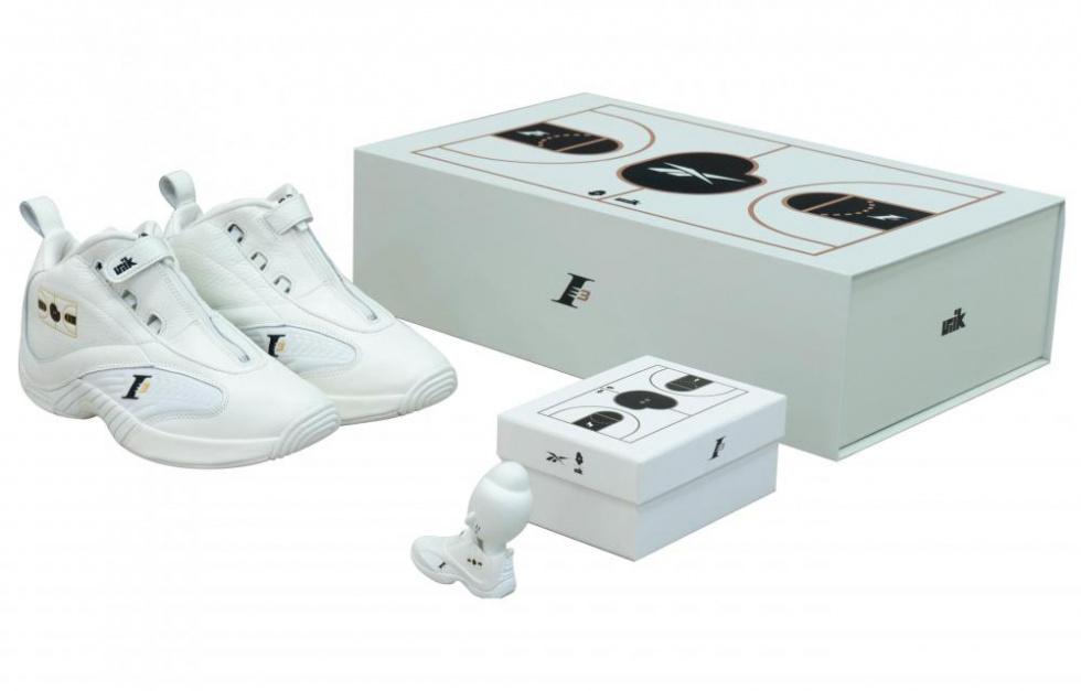 Reebok Answer4 Cushioning Anti-Slip And Wear-Resistant Vintage Basketball Shoes White