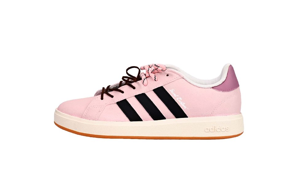 Adidas Grand Court Base 00s Pink Gravity SAML Low Top Skateboard Shoes Unisex Pink