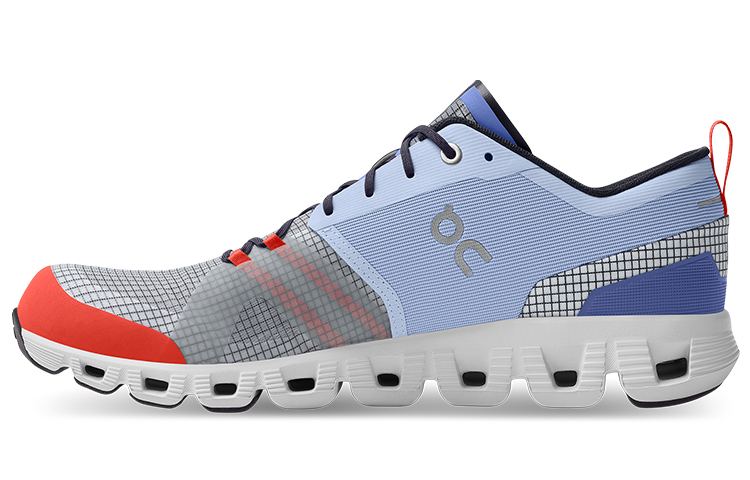 On Cloud X 1 Cushioned Wear-Resistant Breathable Low-Top Running Shoes Men's Pink Blue Gray