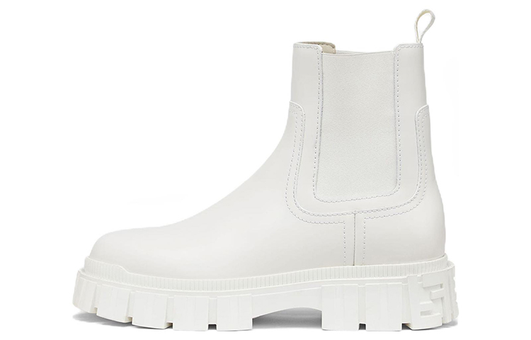 FENDI Fendi Force Short Chelsea Boots Women's White
