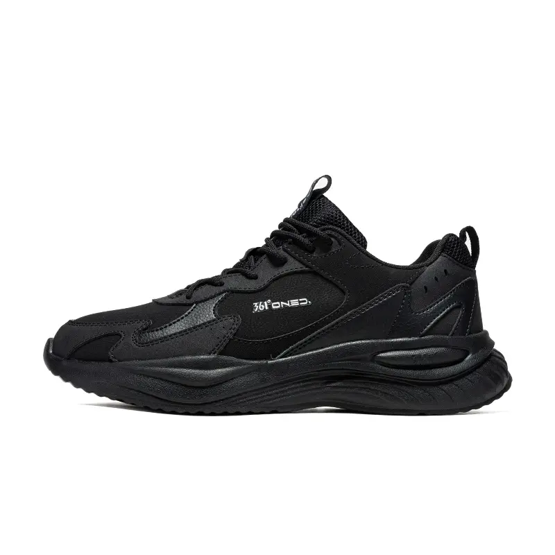 361° Wear-Resistant Water-Resistant Lightweight Low-Top Casual Shoes Men's Obsidian Black