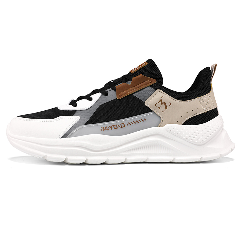 361° Breathable And Resilient Low Top Casual Running Shoes Men's Black Umber