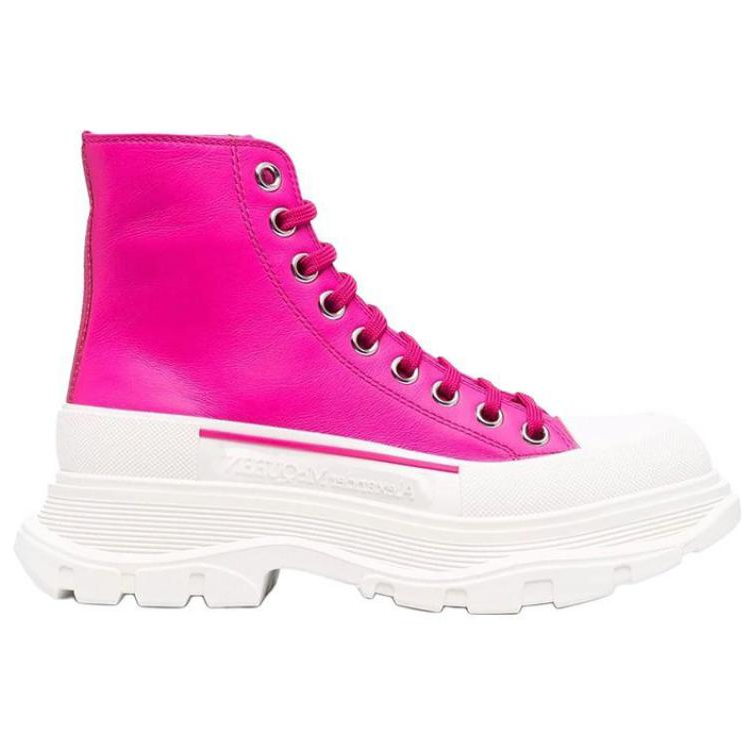 Alexander McQueen Leather Tread Slick Boot Pink White Women's купить в интернет-магазине Yoocart с быстрой доставкой по России.