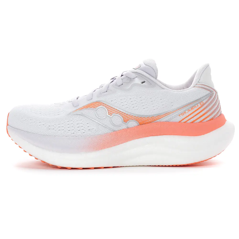 Saucony Triumph Victory 23 Anti Slip Wear Resistant Low Top Running Shoes Women's White
