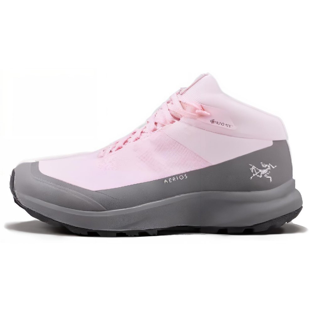 Arcteryx Aerios MID GTX Cushioning Slip Resistant Mid Top Mountaineering & Hiking Shoes Women's Gray Pink