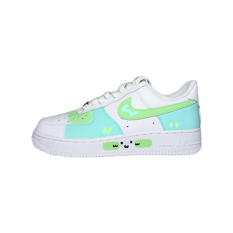 Nike Air Force 1 Mint Sea Low top Skateboard Shoes Women's White Blue Green