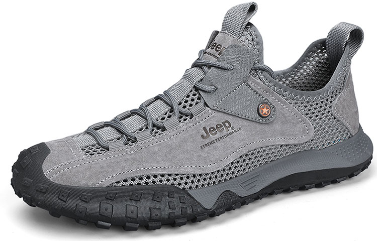 Jeep Breathable Outdoor Shoes Men's Gray купить в интернет-магазине Yoocart с быстрой доставкой по России.