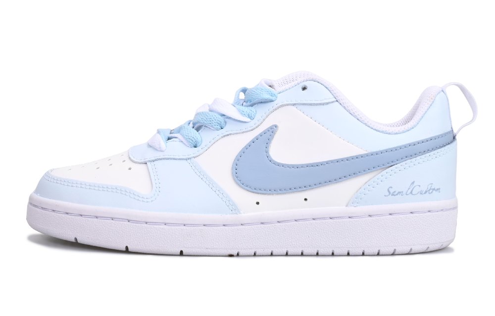 Nike Court Borough Foam Sweet Bean SAML Anti Slip Wear Resistant Low Top Skateboard Shoes Women's Dusty Blue