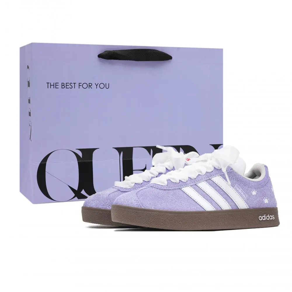 Adidas Neo VL Court 2.0 Cat Trail Purple Box Cushioning Low top Skateboard Shoes Unisex Purple