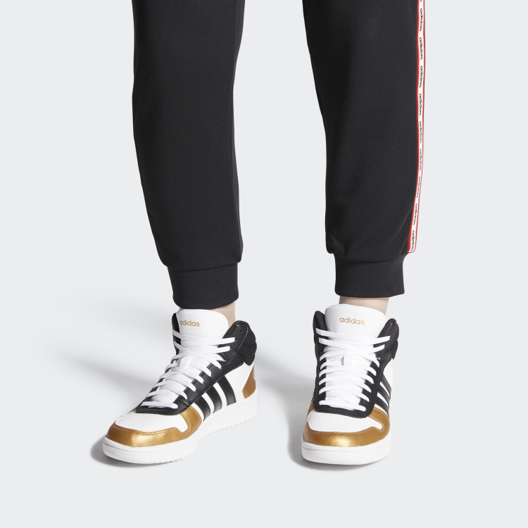 Adidas Hoops 2.0 Mid 'Black White Gold' Women's