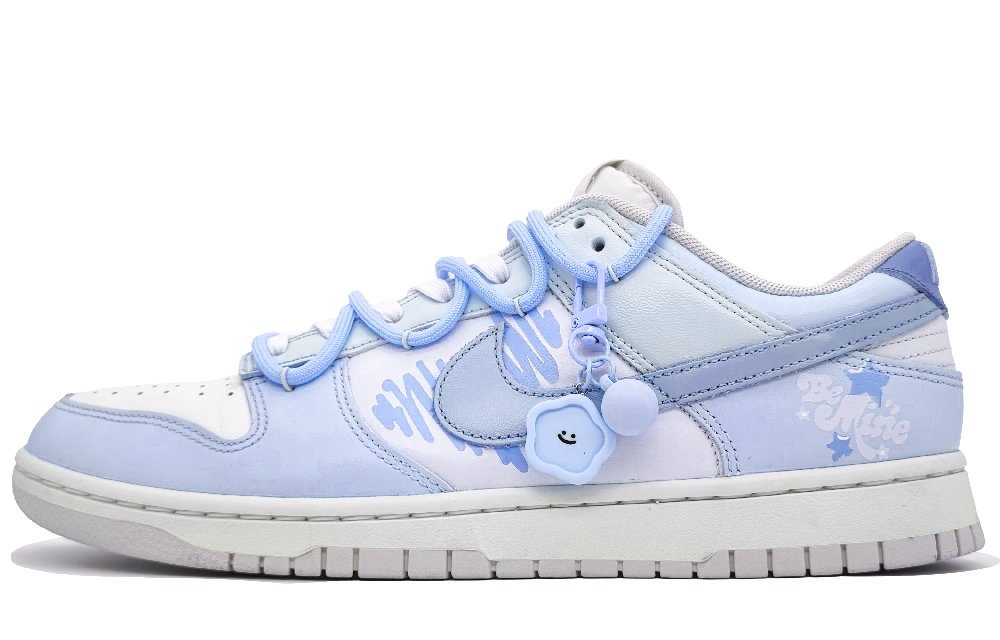 Nike Dunk Wear-Resistant Slip-Resistant Low-Top Skateboard Shoes Unisex Sweet Blue