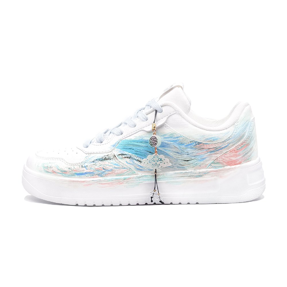 Anta Relaxed Waterproof, Abrasion Resistant, And Breathable Low Top Skateboard Shoes Unisex Blue Pink