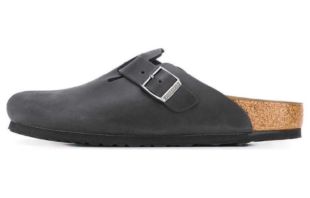 Birkenstock Boston Narrow 'Oiled Leather Black'