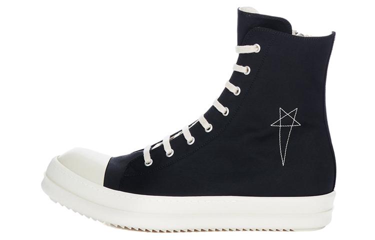 RICK OWENS DRKSHDW Fogachine Hi Pentagram Embroidery Black Milk