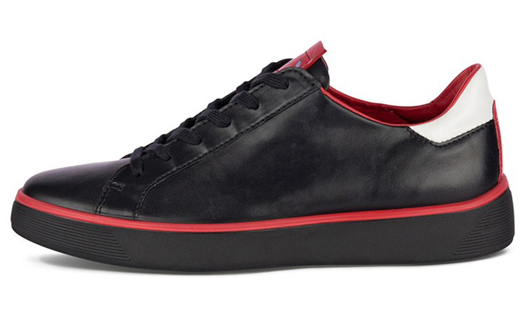 Ecco Fun Adventure Collection Stylish Skateboarding Shoes Men's Black Red Color Blocking