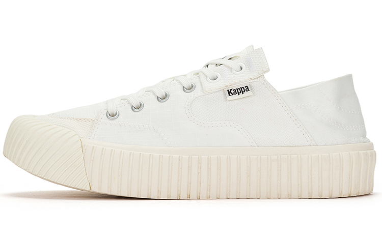 Kappa Anti-Slip Wear-Resistant Low-Top Skateboard Shoes Unisex White